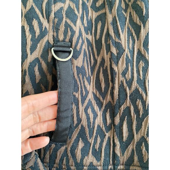 Rafael Sport Animal Print Brown Black Full Zip Stretch‎ Leisure Jacket Sz L - Picture 4 of 9